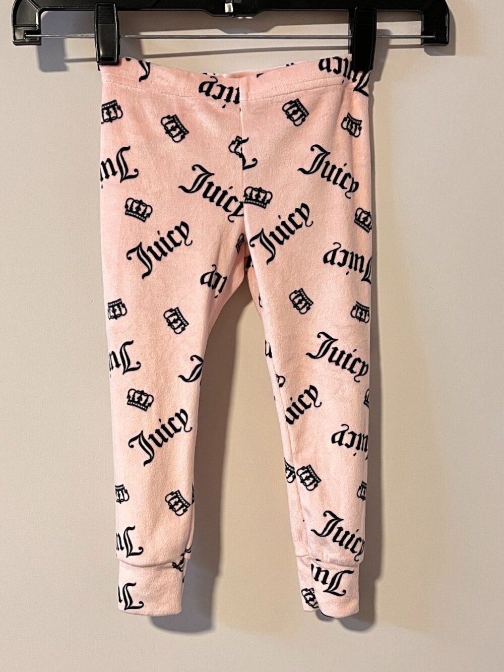 Juicy Couture Logo Leggings Toddler 2T Pink Crown